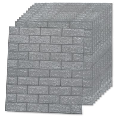 Lot de Dix Panneaux Muraux Effet Briques