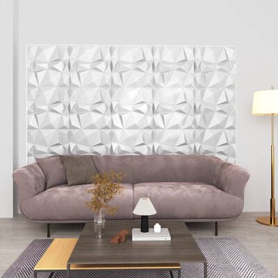 Panneau Mural Blanc de Style Diamant