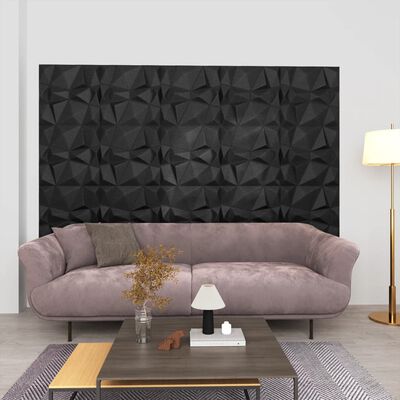 Panneau Mural Noir de Style Diamant