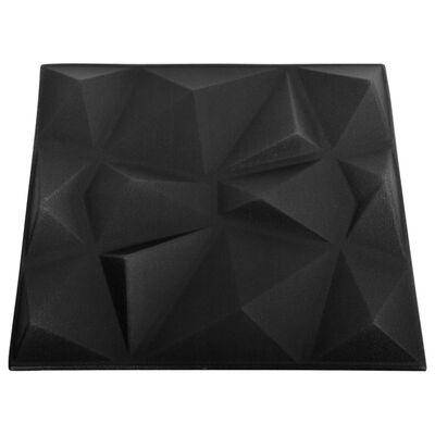 Panneau Mural Noir de Style Diamant