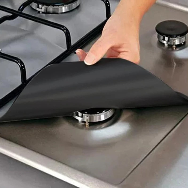 Lot de Quatre Couvre Plaques de Cuisson Pratiques et Réutilisables