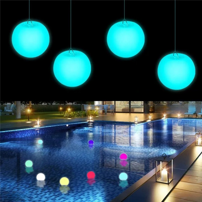 Lot de Six Boules Lumineuses Extérieur à Luminosité Variable avec Télécommande