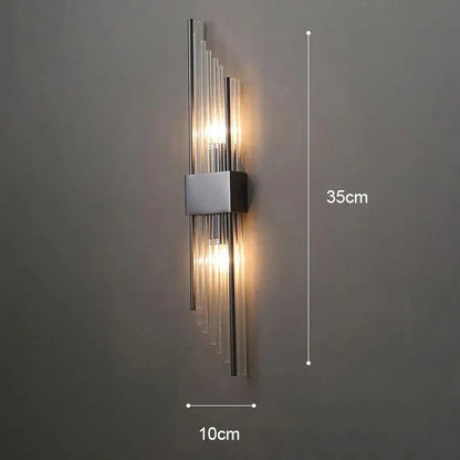 CrystalDazzle | Applique murale en cristal innovante avec une touche dorée