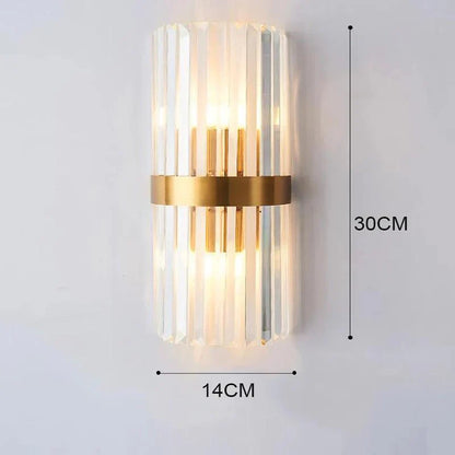 CrystalDazzle | Applique murale en cristal innovante avec une touche dorée