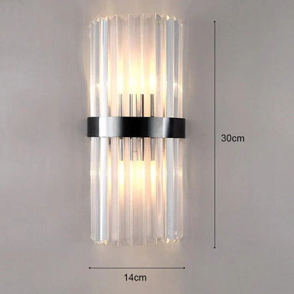 CrystalDazzle | Applique murale en cristal innovante avec une touche dorée