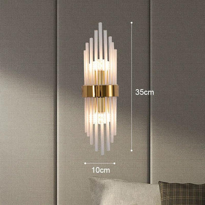 CrystalDazzle | Applique murale en cristal innovante avec une touche dorée