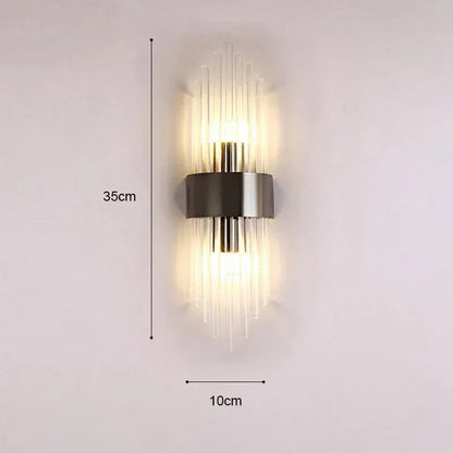 CrystalDazzle | Applique murale en cristal innovante avec une touche dorée