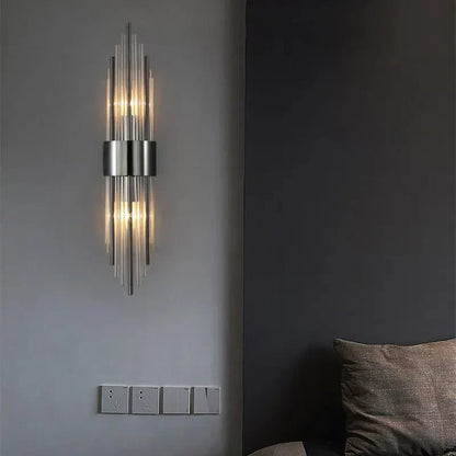 CrystalDazzle | Applique murale en cristal innovante avec une touche dorée