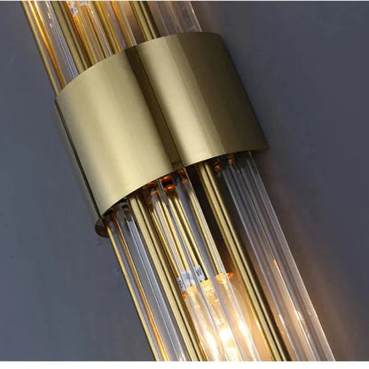 CrystalDazzle | Applique murale en cristal innovante avec une touche dorée