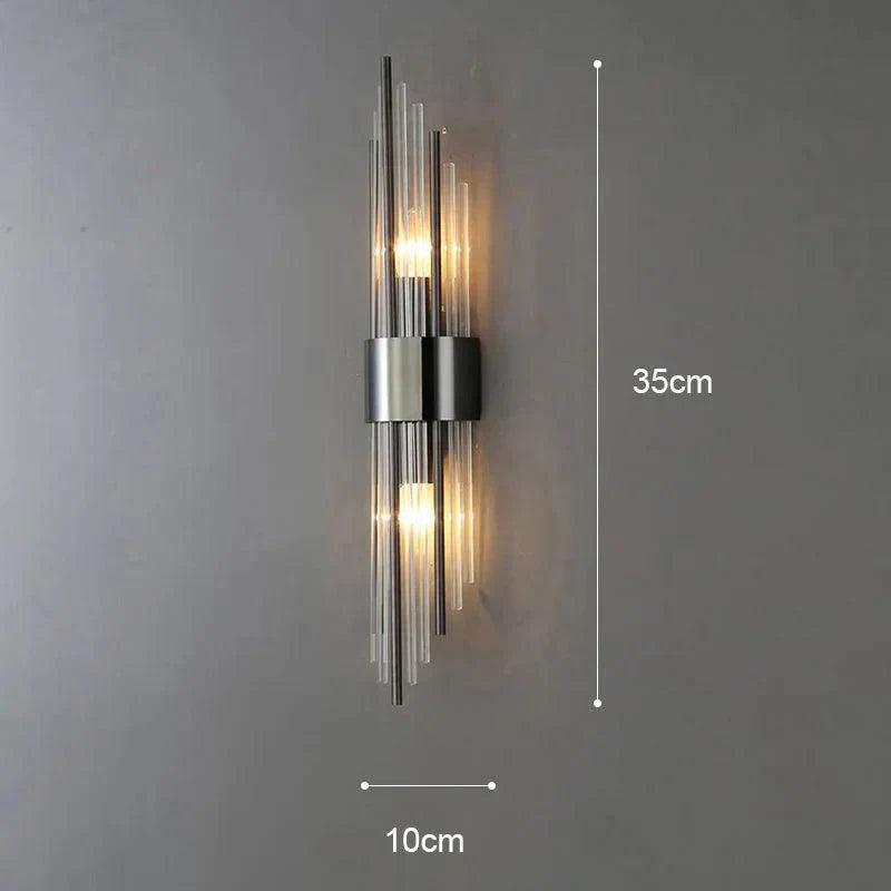 CrystalDazzle | Applique murale en cristal innovante avec une touche dorée