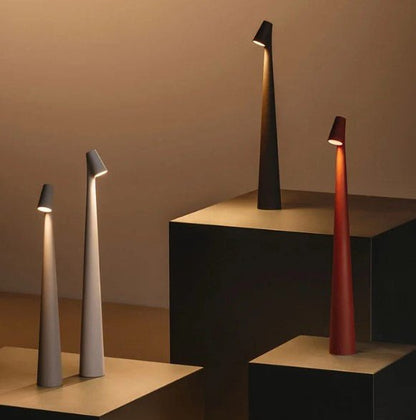 Lampe de Table Rechargeable - Design Élégant en Aluminium avec 3 Niveaux d'Intensité, Disponible en Plusieurs Couleurs