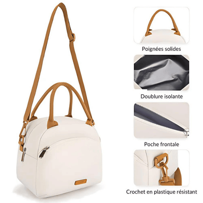 Lunch Bag Isotherme Crème Bandoulière