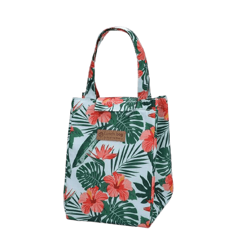 Lunch Bag Feuilles et Fleurs Tropicales