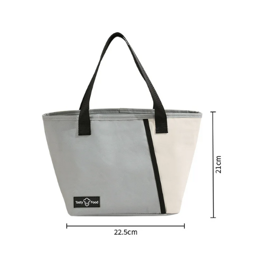 Lunch Bag Isotherme Gris à Main