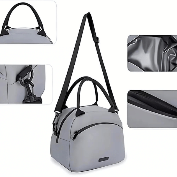 Lunch Bag Isotherme Gris Bandoulière