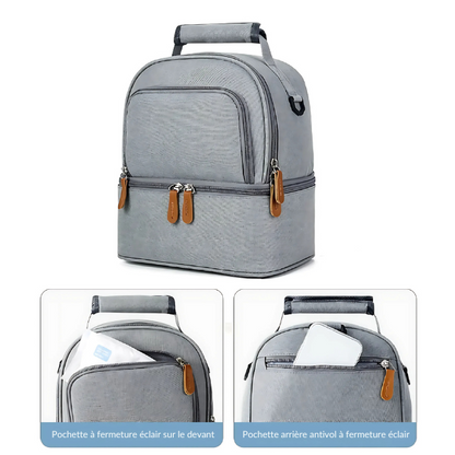 Lunch Bag Isotherme Gris Classique