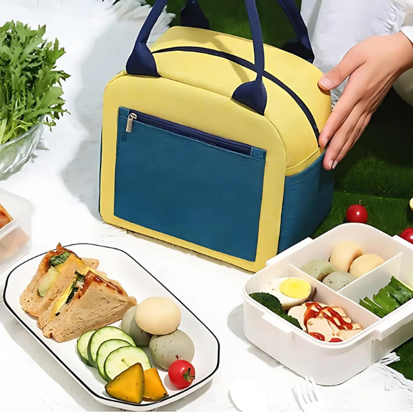 Lunch Bag Isotherme Jaune Compartimenté