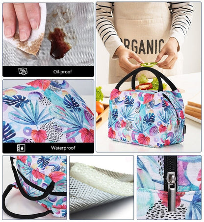 Sac Isotherme Repas Printemps Tropical