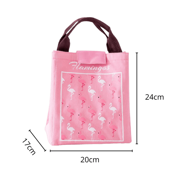 Lunch Bag Rose Flamingos