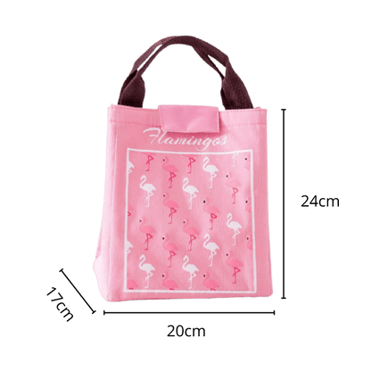 Lunch Bag Rose Flamingos