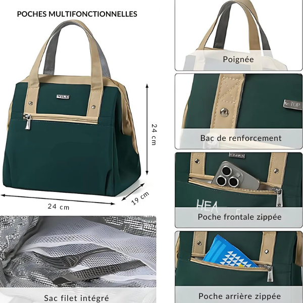 Lunch Bag Isotherme Vert Chic