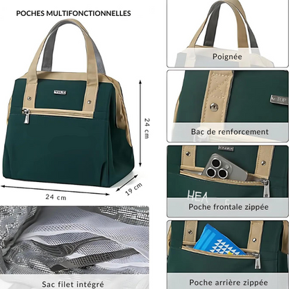 Lunch Bag Isotherme Vert Chic