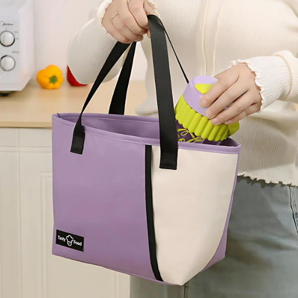 Lunch Bag Isotherme Violet à Main