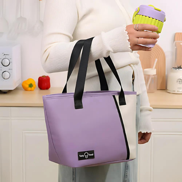 Lunch Bag Isotherme Violet à Main