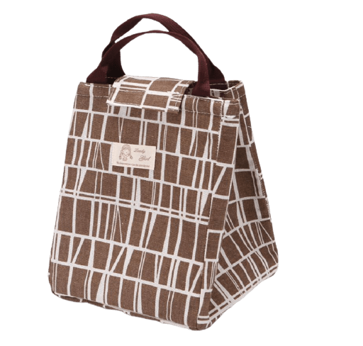 Lunch Bag Marron Craquelé