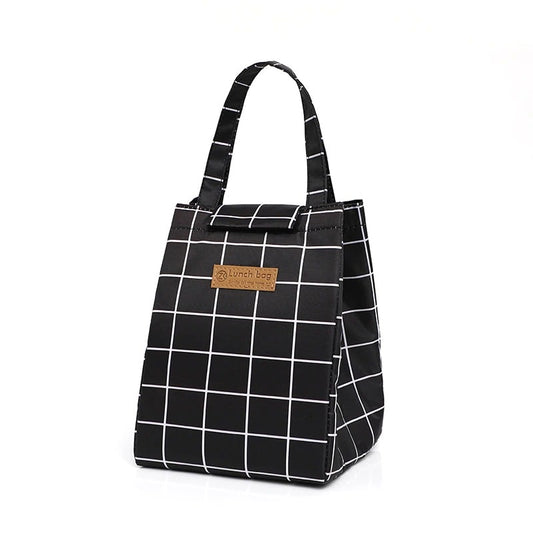 Lunch Bag Noir à Carreaux