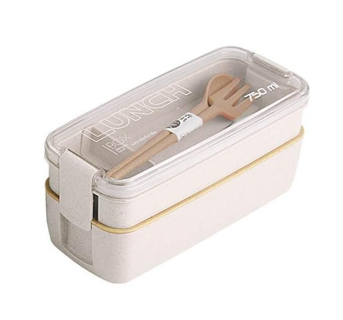 Lunch Box Beige - 2 étages