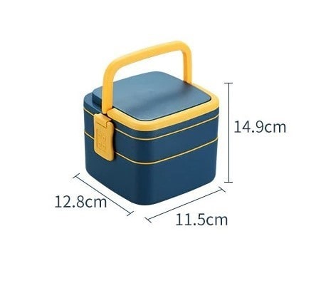 Lunch Box Bento Carré Bleu