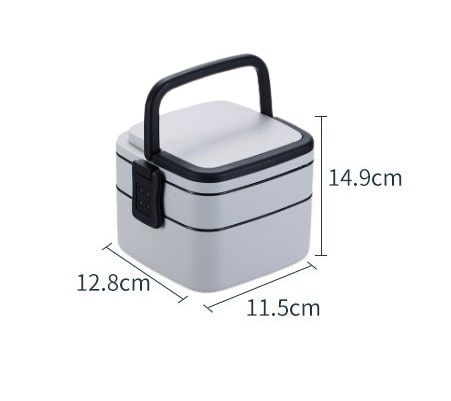 Lunch Box Bento Carré Gris