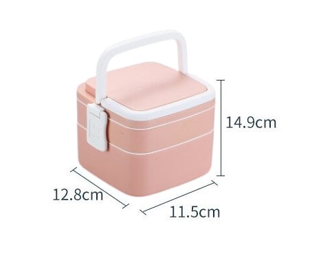 Lunch Box Bento Carré Rose