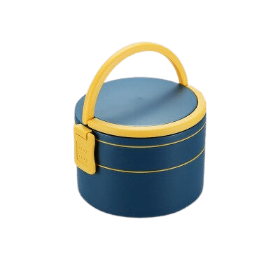Lunch Box Bento Rond Bleu