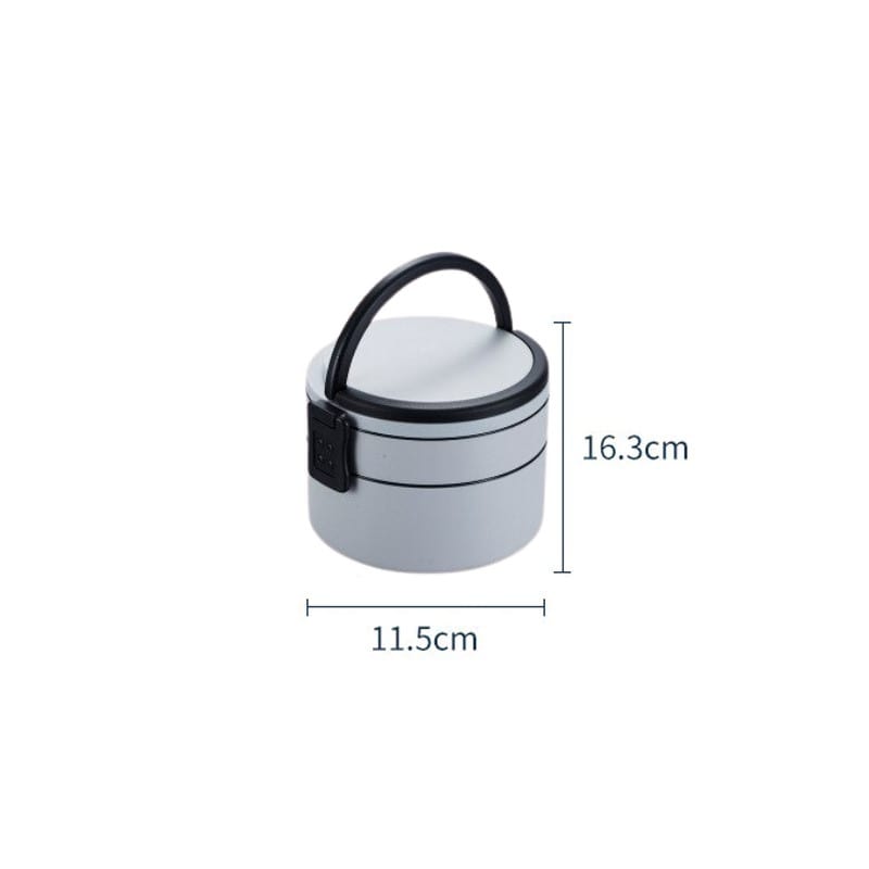 Lunch Box Bento Rond Gris