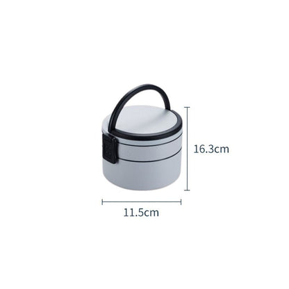 Lunch Box Bento Rond Gris
