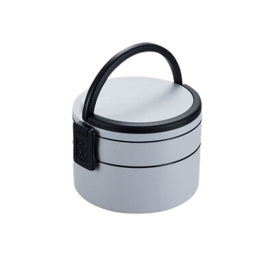 Lunch Box Bento Rond Gris