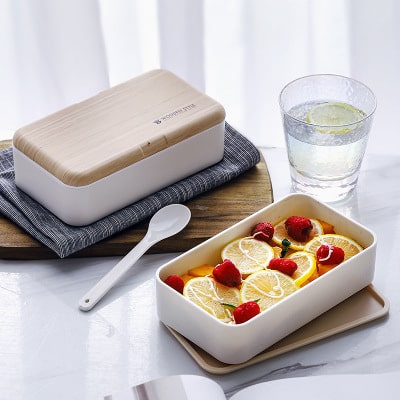 Lunch Box Chic Bois Beige