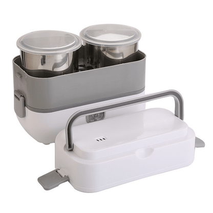 Lunch Box Chauffante Blanche Deux Etages