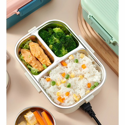 Lunch Box Chauffante Compartimentée Blanche