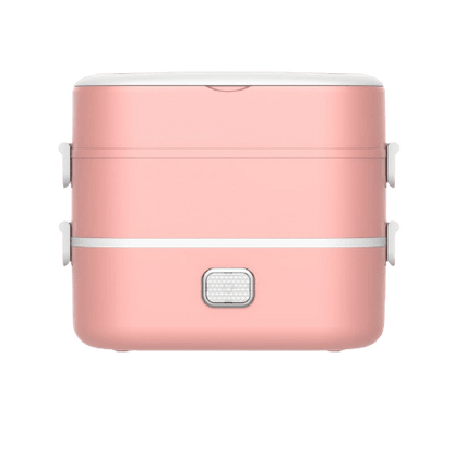 Lunch box electrique rose avec deux etages