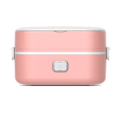 Lunch box electrique rose avec un etage