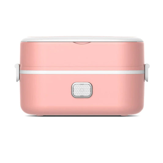 Lunch box electrique rose avec un etage
