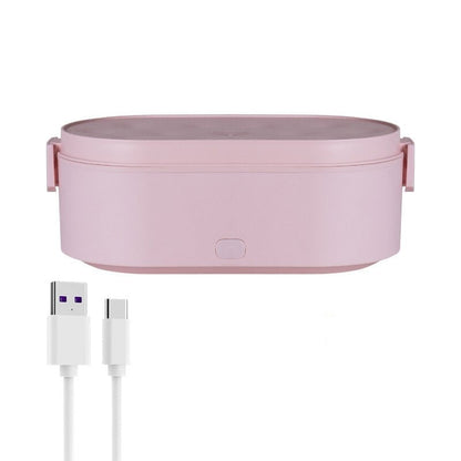 lunch box chauffante usb rose