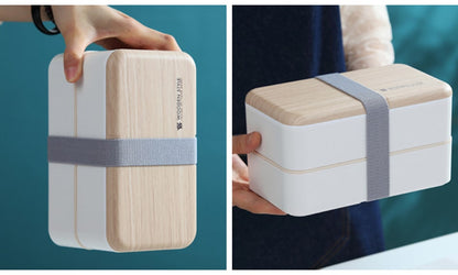 Lunch Box Chic Bois Beige