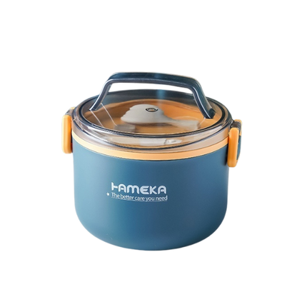Lunch Box Compartimentée Inox Bleue