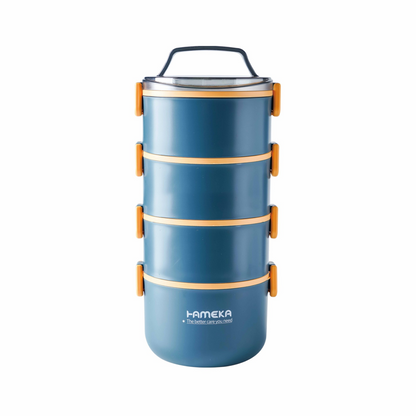 Lunch Box Compartimentée Inox Bleue