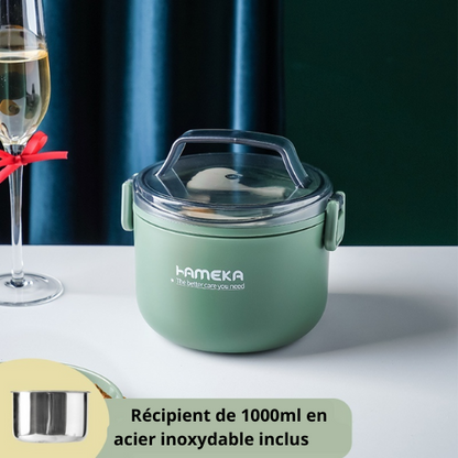 Lunch Box Compartimentée Inox Verte