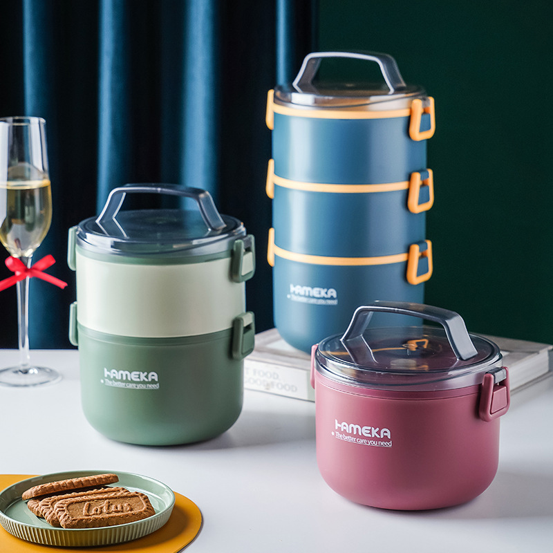 Lunch Box Compartimentée Inox Bleue